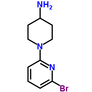 4-Piperidinamine, 1-(6-bromo-2-pyridinyl)-结构式