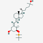 (1R,3S,Z)-3-(tert-butyldimethylsilyloxy)-5-((E)-2-((1R,3aS,7aR)-1-((R)-6-hydroxy-6-methylheptan-2-yl)-7a-methyldihydro-1H-inden-4(2H,5H,6H,7H,7aH)-ylidene)ethylidene)-4-methylenecyclohexanol结构式