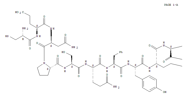 Structure of cysteinyl-glutamyl-asparaginyl-prolyl-serinyl-glutaminyl-phenylalanyl-tyrosyl-glutamyl-aspartyl-leucine