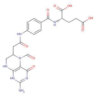 Structure of L-Glutamic acid,N-[4-[[(2-amino-5-formyl-1,4,5,6,7,8-hexahydro-4-oxo-6-pteridinyl)methyl]formylamino]benzoyl]-