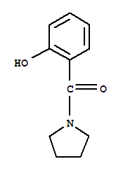 N-(2-羟基苯甲酰基)吡咯烷结构式