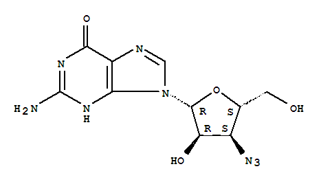 3-Azido-3-deoxyguanosine结构式