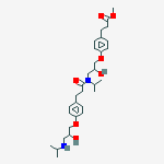Structure of Methyl 3-[4-[2-hydroxy-3-[3-[4-[2-hydroxy-3-(propan-2-ylamino)propoxy]phenyl]propanoyl-propan-2-ylamino]propoxy]phenyl]propanoate