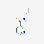 Structure of 3-Pyridinecarboxamide, N-2-propenyl-