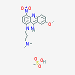 3-(9-methoxy-5-nitropyrazolo[3,4,5-kl]acridin-2(1H)-yl)-N,N-dimethylpropan-1-amine methanesulfonate结构式