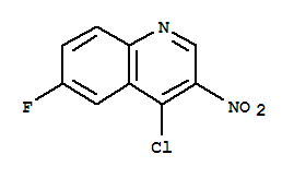 Structure of 4-CHLORO-6-FLUORO-3-NITRO-QUINOLINE