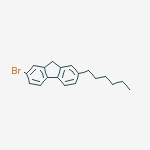 Structure of 2-bromo-7-hexyl-9H-fluorene