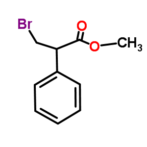 Structure of methyl 3-bromo-2-phenylpropanoate