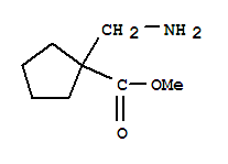 Cyclopentanecarboxylic  acid,  1-(aminomethyl)-,  methyl  ester结构式