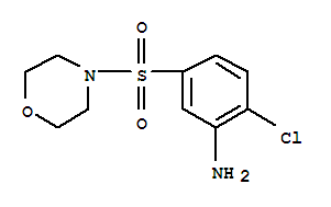 Structure of 2-CHLORO-5-(MORPHOLINE-4-SULFONYL)-PHENYLAMINE