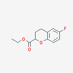 6-Fluoro-3,4-dihydro-(2H)-1-benzopyran-2-carboxylic acid ethyl ester 