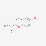 Structure of 2H-1-BENZOPYRAN-2-CARBOXYLIC ACID, 3,4-DIHYDRO-6-METHOXY-