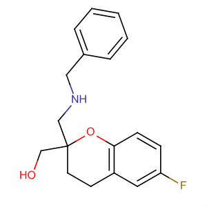 Structure of 2H-1-Benzopyran-2-methanol,6-fluoro-3,4-dihydro-a-[[(phenylmethyl)amino]methyl]-