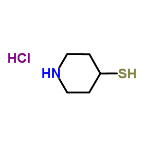 Structure of 4-piperidinethiol, hydrochloride (1:1)
