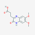 3,4-Dihydro-6,7-dimethoxy-3-oxo-2-quinoxalinepropanoic Acid结构式