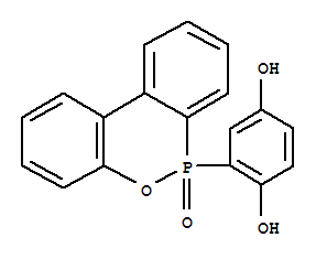 10-(2,5-二羟基苯基)-10H-9-氧杂-10-磷杂菲-10-氧化物结构式