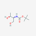 Structure of Carbamic acid, [(1R,2R)-2-hydroxy-1-(hydroxymethyl)propyl]-, 1,1-