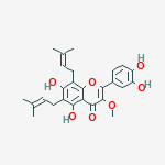 Structure of 2-(3,4-Dihydroxyphenyl)-5,7-dihydroxy-3-methoxy-6,8-bis(3-methyl-2-butenyl)-4H-1-benzopyran-4-one