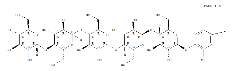 Structure of 2-chloro-4-nitrophenyl-maltopentaoside
