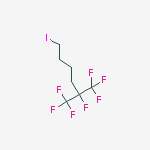 Structure of 1,1,1,2-tetrafluoro-6-iodo-2-(trifluoromethyl)hexane