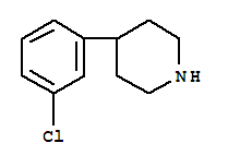 4-(3-氯苯基)哌啶结构式