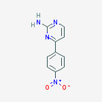 Structure of 2-Pyrimidinamine, 4-(4-Nitrophenyl)-