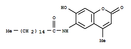 6-Hexadecanoylamino-4-methylumbelliferone结构式