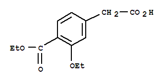 4-乙氧羰基-3-乙氧基苯乙酸结构式