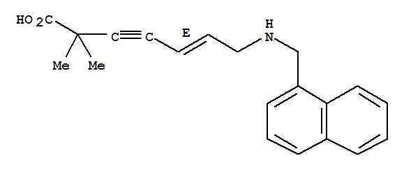 Structure of N-DESMETHYL-CARBOXYBUTYL TERBINAFINE
