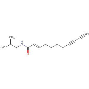 Structure of 2-Undecene-8,10-diynamide, N-(2-methylpropyl)-, (E)-