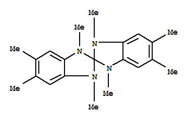 Structure of 1,1',3,3',5,5',6,6'-octamethyl-1,1',3,3'-tetrahydro-2,2'-spirobi[benzimidazole]