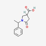 (1R,3R)-1-(1-苯基乙基)-5-氧代-3-吡咯羧酸结构式
