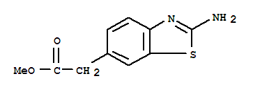 Structure of 6-Benzothiazoleaceticacid, 2-amino-, methyl ester