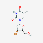Structure of 3'-bromo-3'-deoxythymidine