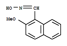 Structure of 2-METHOXY-1-NAPHTHALDEHYDE OXIME
