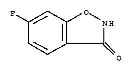 Structure of 1,2-Benzisoxazol-3(2H)-one,6-fluoro-
