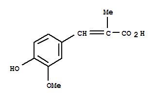 3-(4-HYDROXY-3-METHOXY-PHENYL)-2-METHYL-ACRYLIC ACID结构式