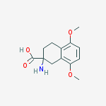 Structure of 2-Naphthalenecarboxylic acid, 2-amino-1,2,3,4-tetrahydro-5,8-dimethoxy-