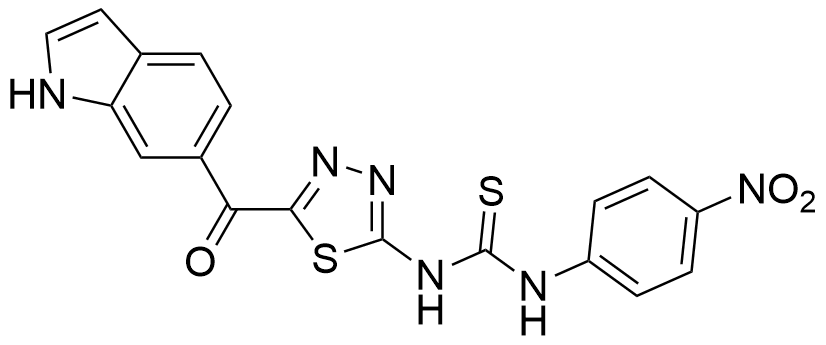 1-(5-(1H-indole-6-carbonyl)-1,3,4-thiadiazol-2-yl)-3-(4-nitrophenyl)thiourea