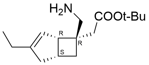 tert-butyl 2-((1S,5R,6R)-6-(aminomethyl)-3-ethylbicyclo[3.2.0]hept-3-en-6-yl)acetate