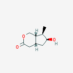 Structure of Cyclopenta[c]pyran-3(1H)-one, hexahydro-6-hydroxy-7-methyl-, (4aR,6S,7R,7aS)-